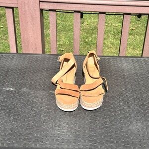 suede wedge sandals
